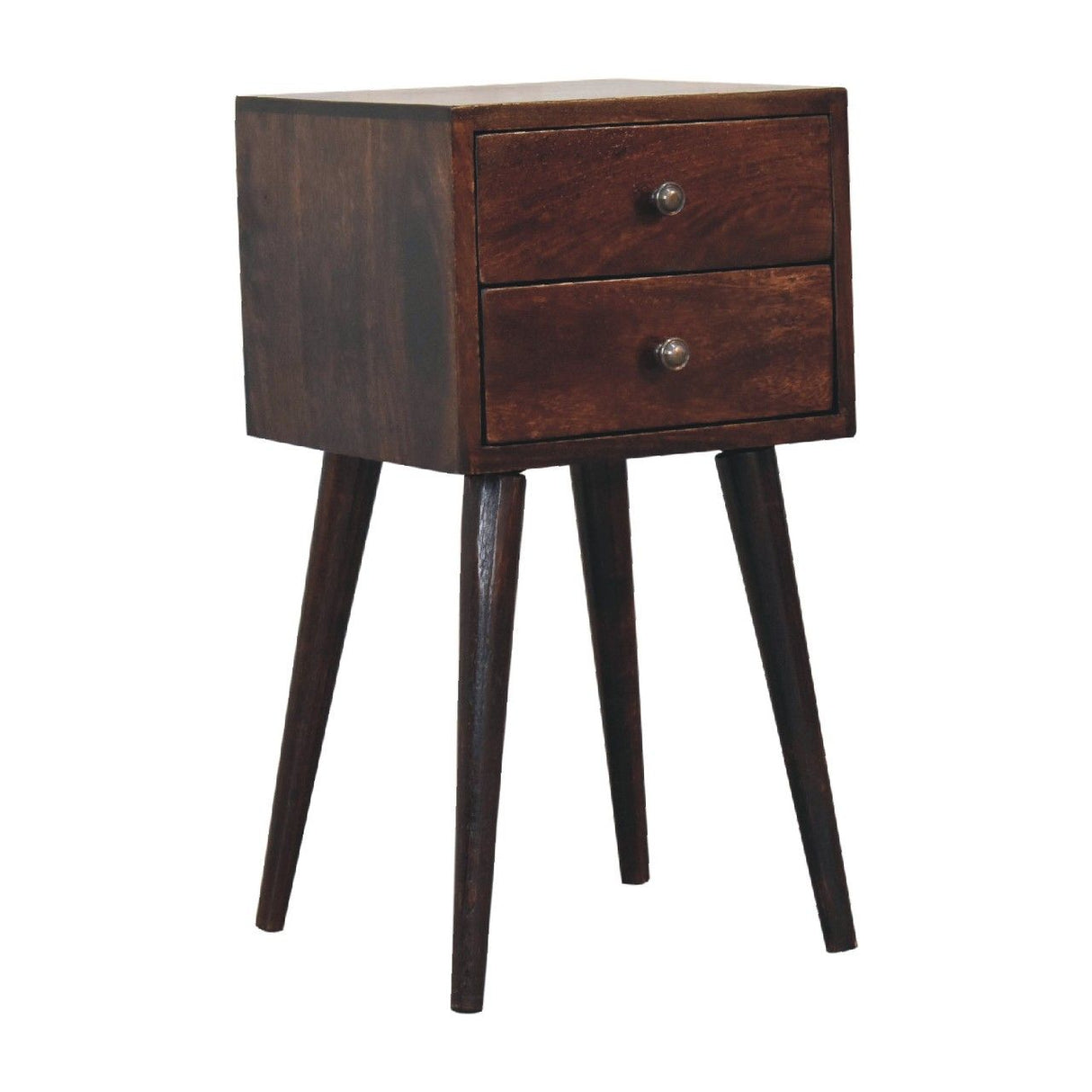 Mini 2 Drawer Nightstand - Walnut