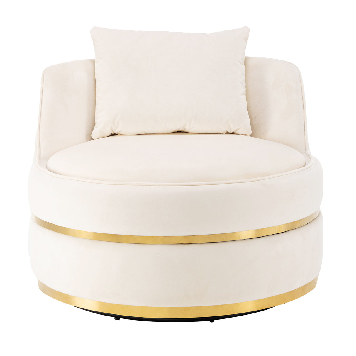 360 Degree Swivel Over Sized Upholstered Barrel Chair