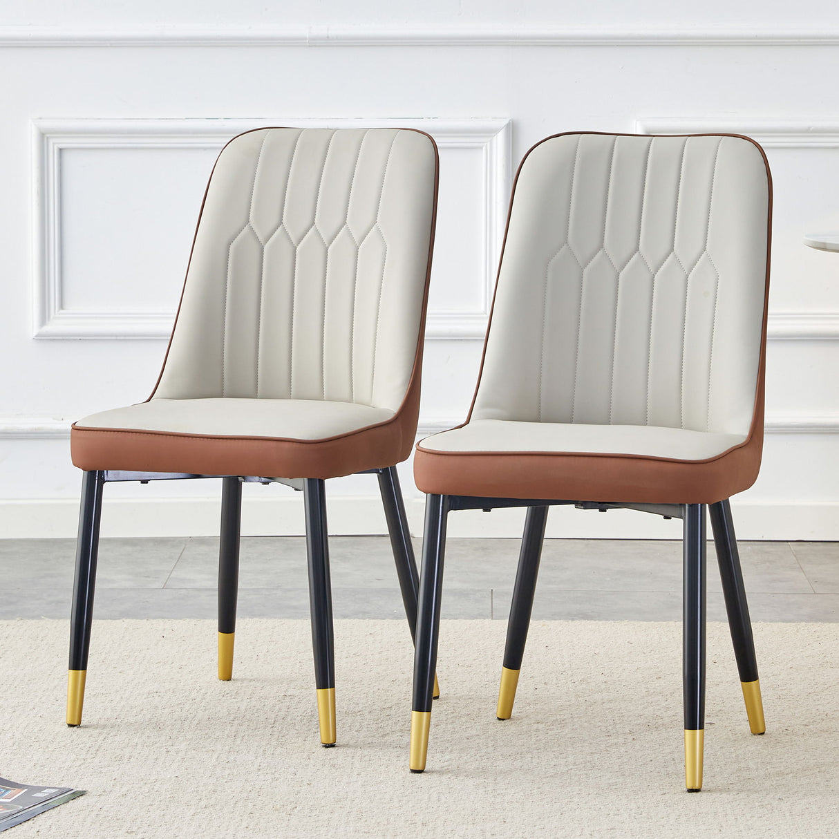 Modern Dining Chair With Metal Leg