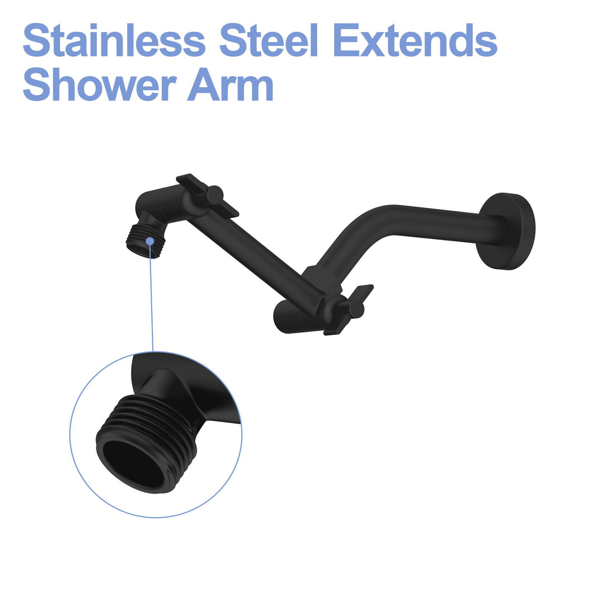 Sleek Design Stainless Steel Shower Arm Extension