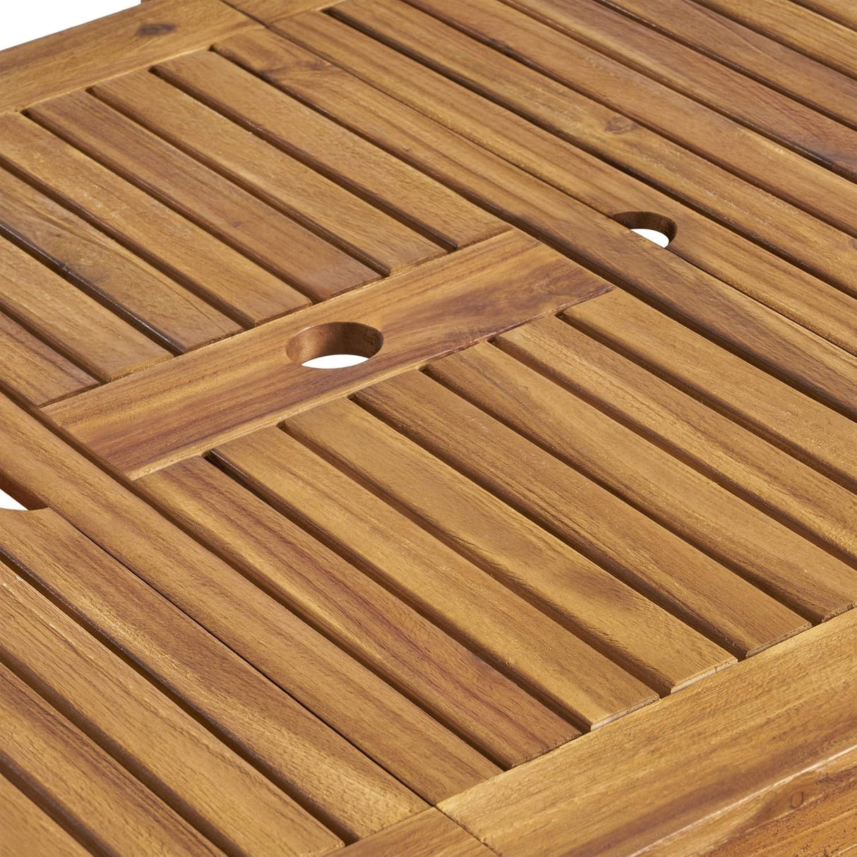 Outdoor 6 Seater Expandable Dining Set With Cushions - Sandblasted Natural / Beige