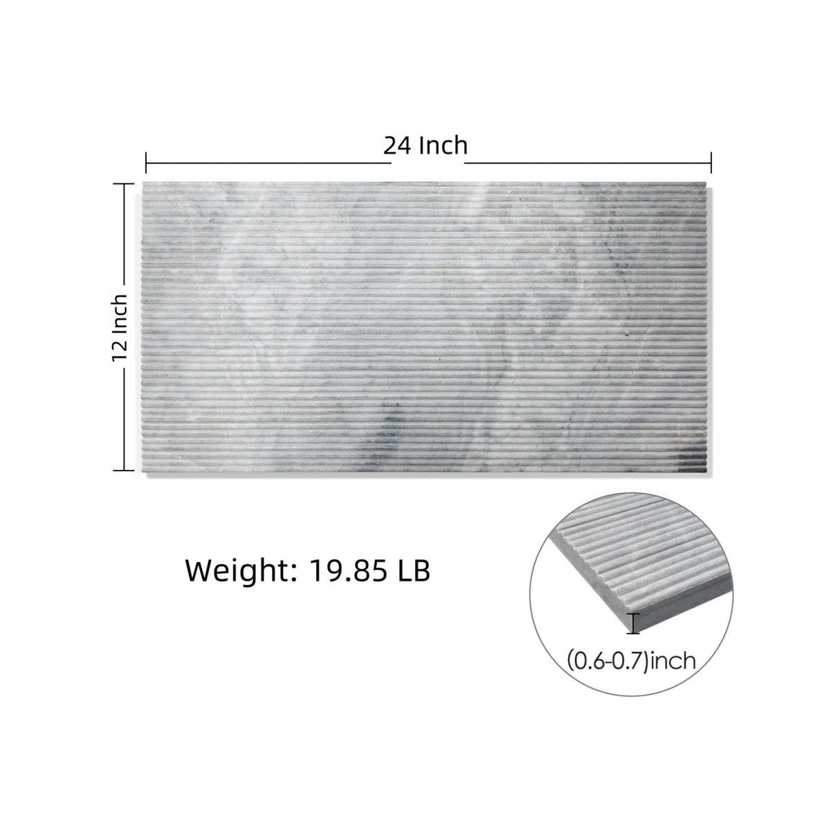 Textured Finished, 3D Tiles For Wall Decoration (Set of 4)