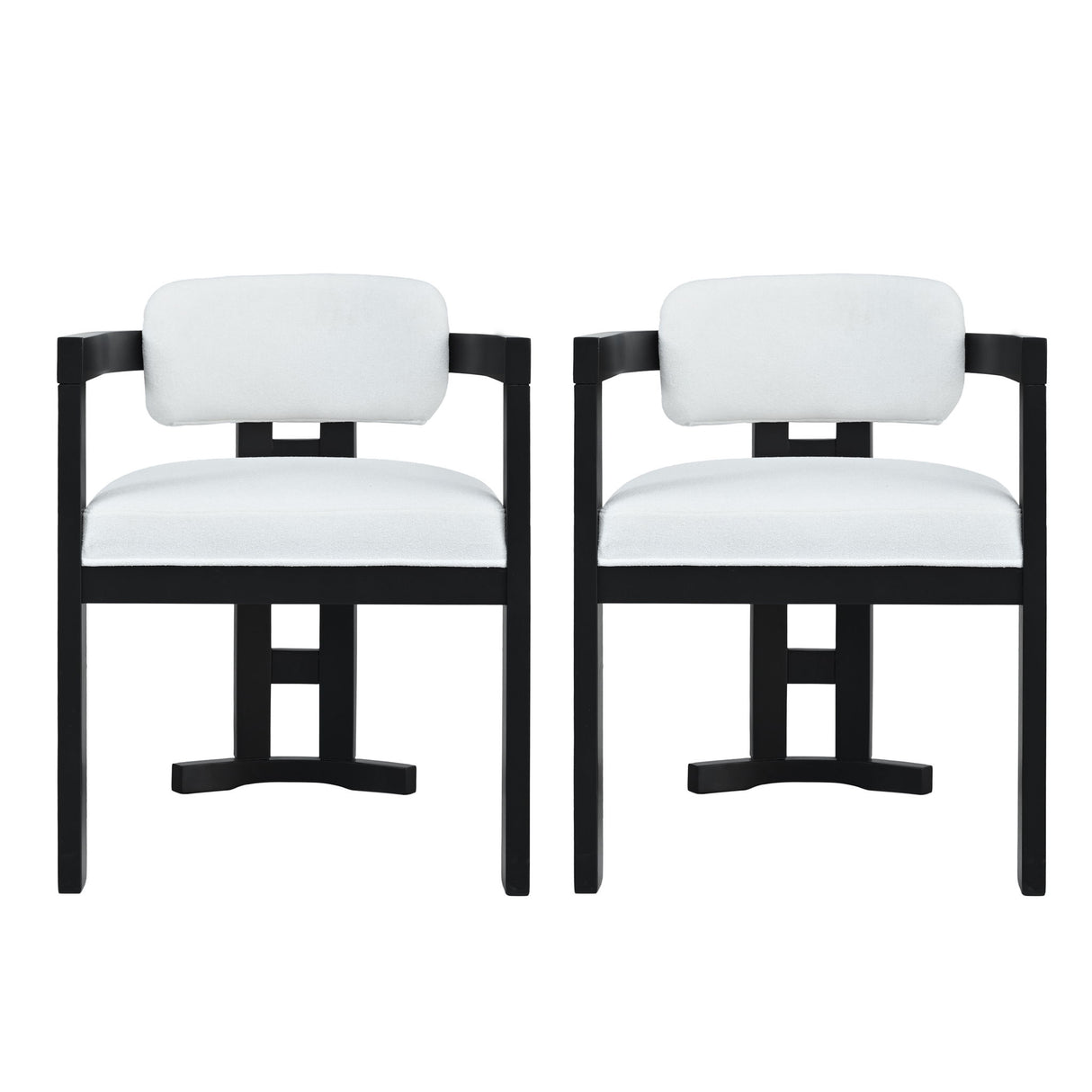Stylish Indoor Upholstered Wood Dining Chair (Set of 2)