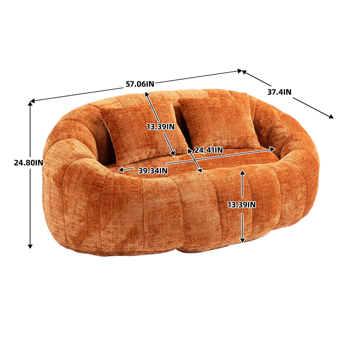 Bean Bag Lazy Sofa, Durable Comfort Lounger High Back Bean Bag Chair Couch