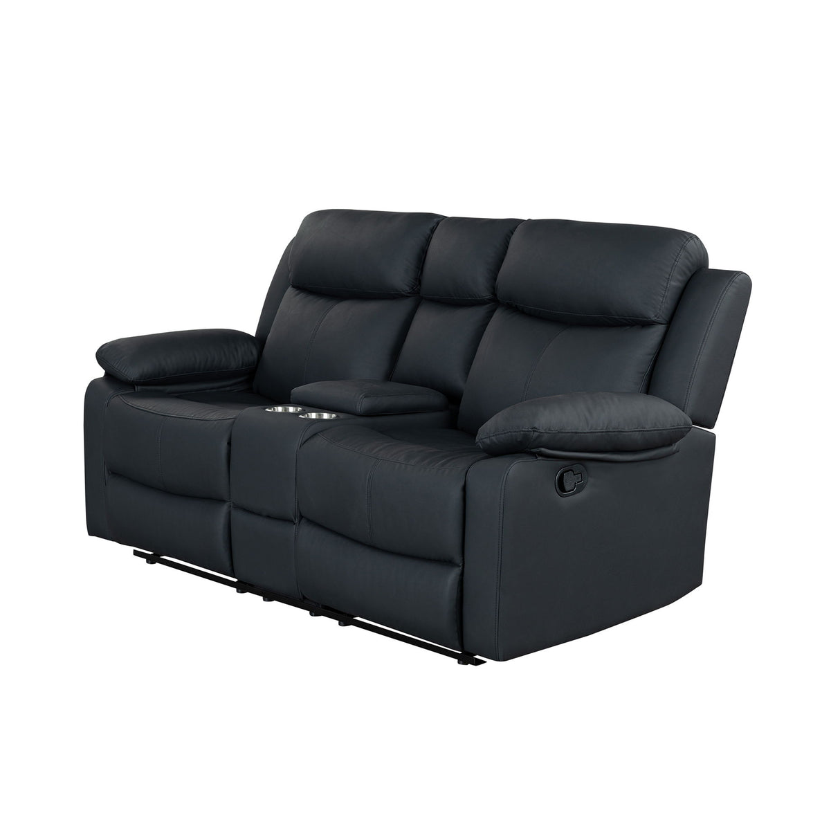 Blanche - Console Reclining Loveseat With LED Lights And Speakers