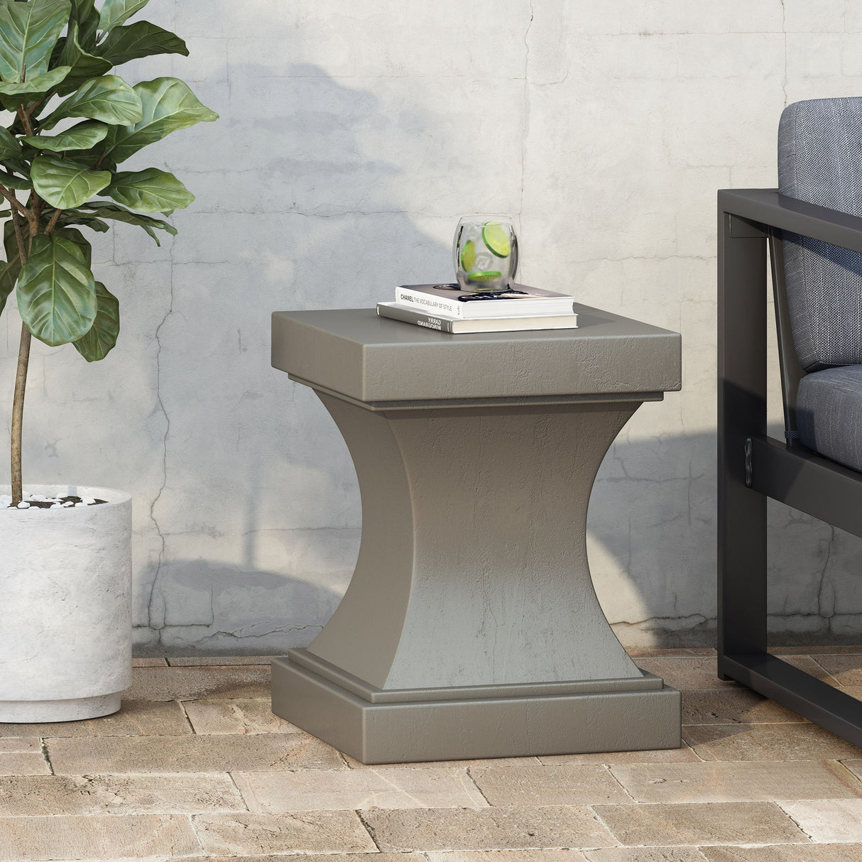 Athena - Modern Side Table With Pedestal Design
