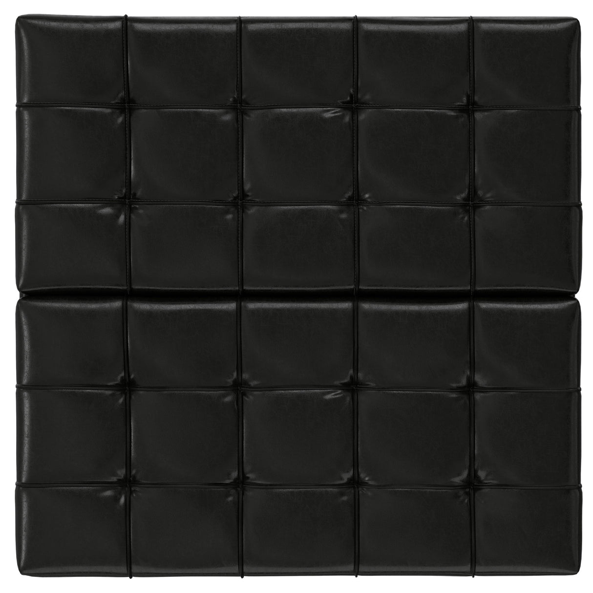 Harrison - Large Square Coffee Table Storage Ottoman - Black