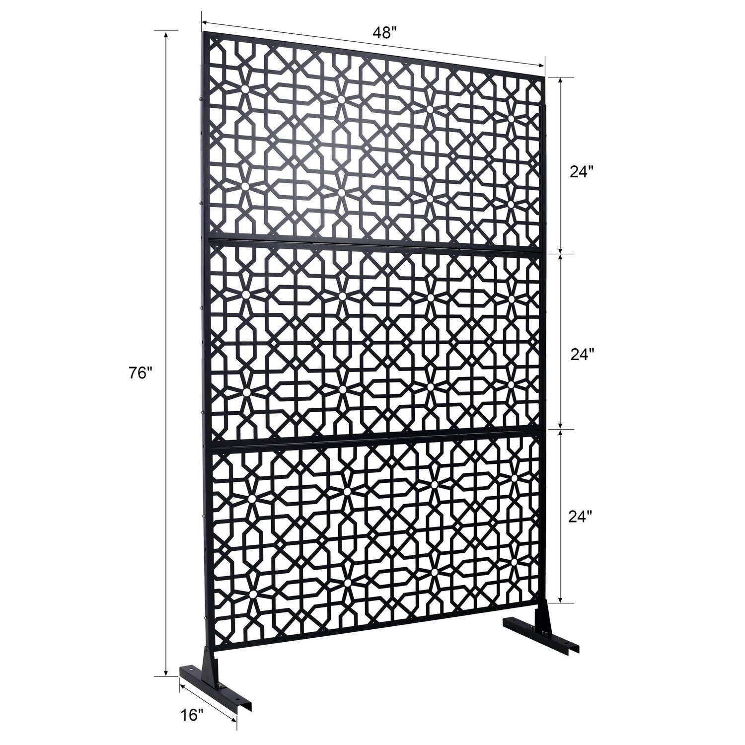 Outdoor & Indoor Metal Freestanding Decorative Privacy Screen