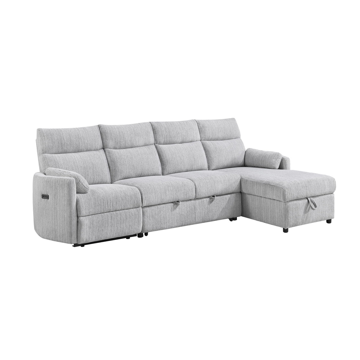 Sleeper Sofa With Storage Chaise - Grey