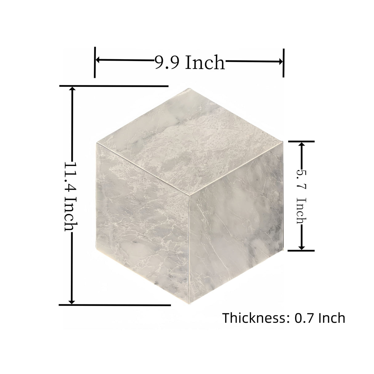 Hexagon Natural Marble Polished Tile For Wall And Floor (Set of 12)