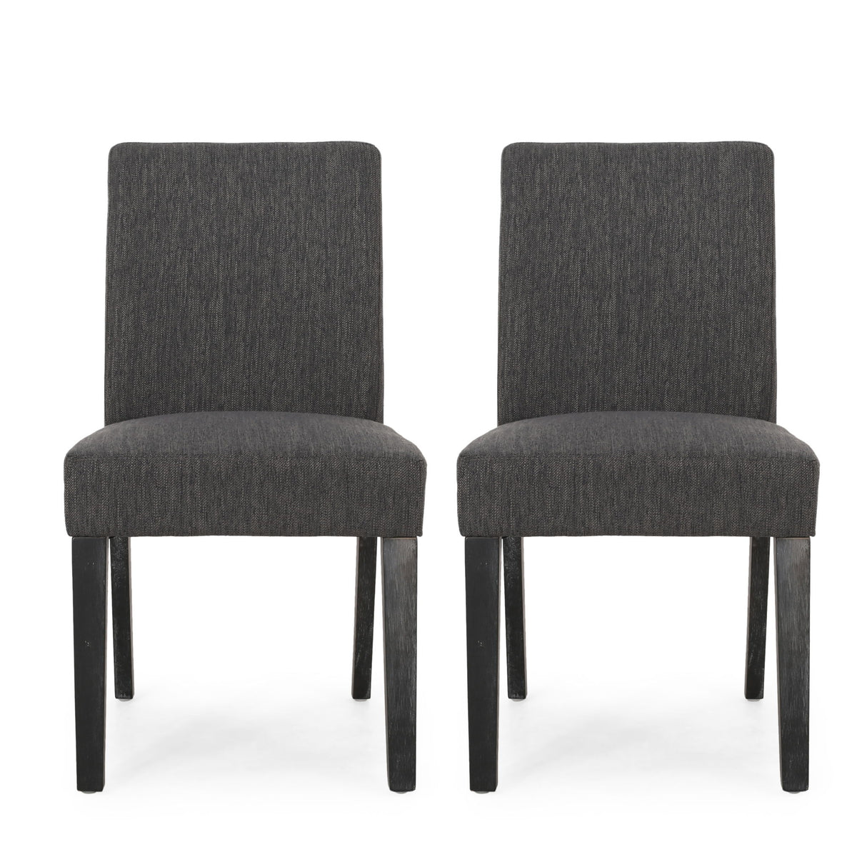 Contemporary Dining Chair With Upholstered Seating And Tapered Legs