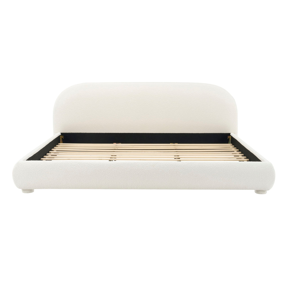 Upholstered Simple Modern Bedroom Bed With Curved Headboard