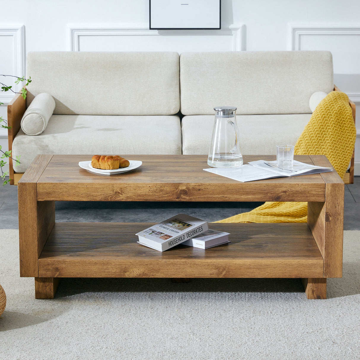 Modern Minimalist Rectangular Coffee Table