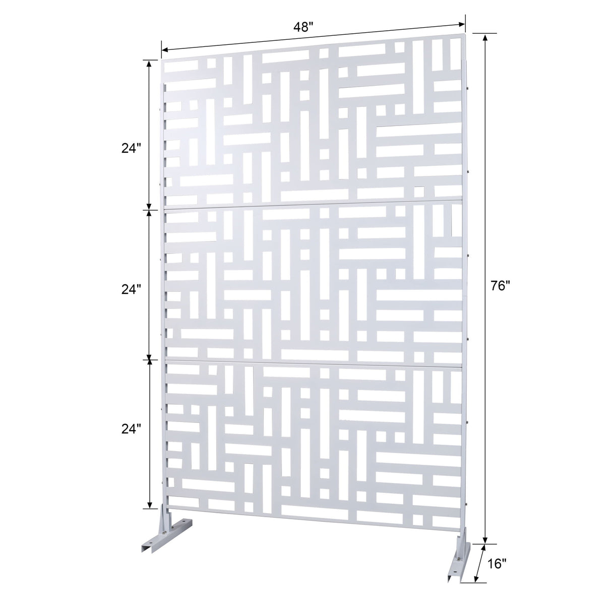 Decorative Freestanding Metal Privacy Screen For Indoor & Outdoor Use