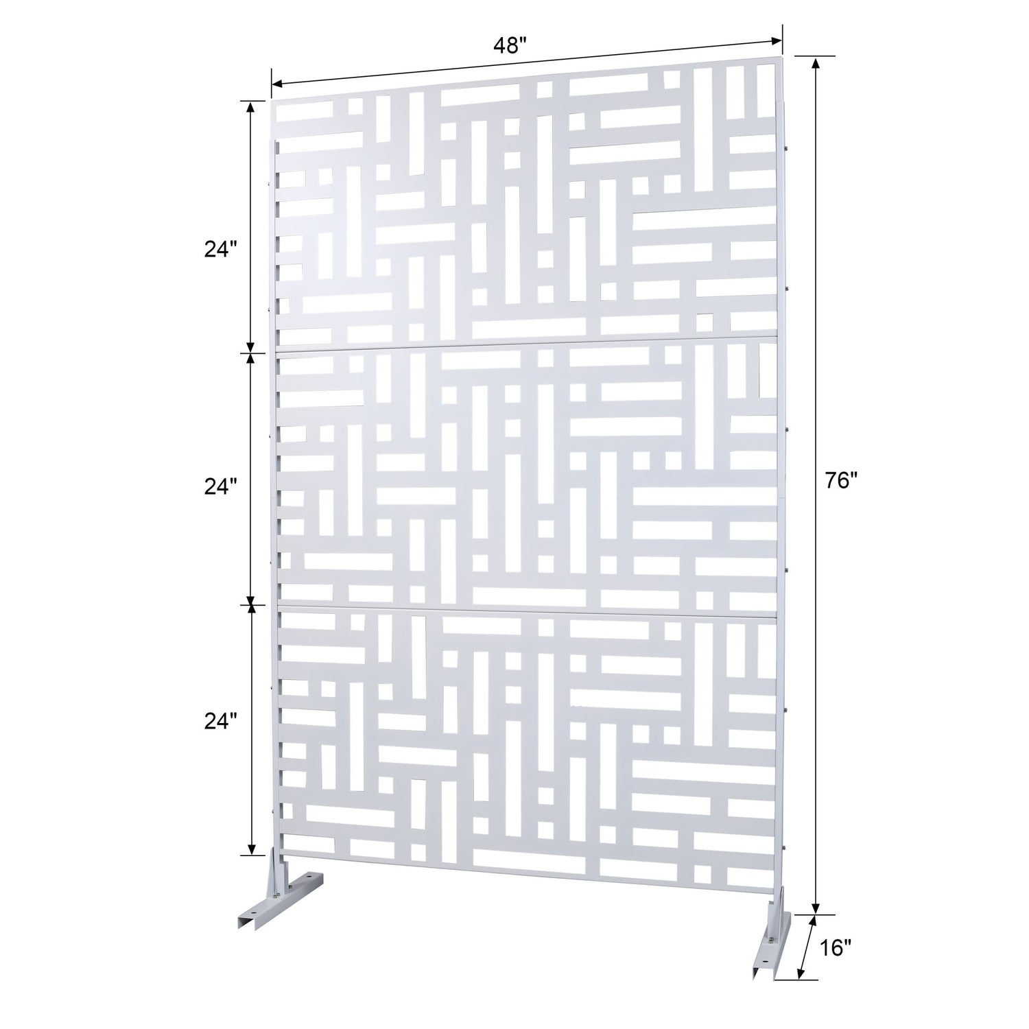 Decorative Freestanding Metal Privacy Screen For Indoor & Outdoor Use