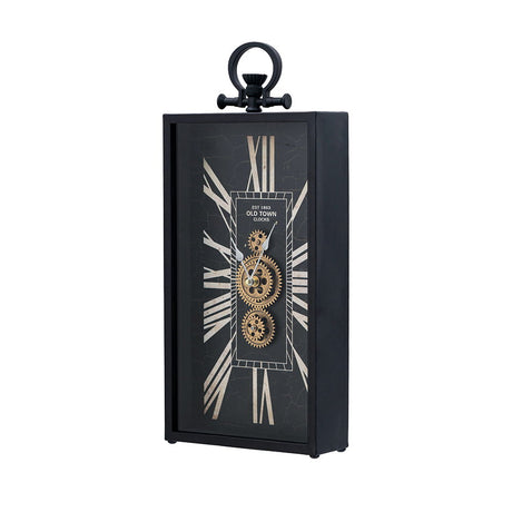 Decorative AndRoman Numeral Table Clock, Home Decor Gear Clock - Multicolor