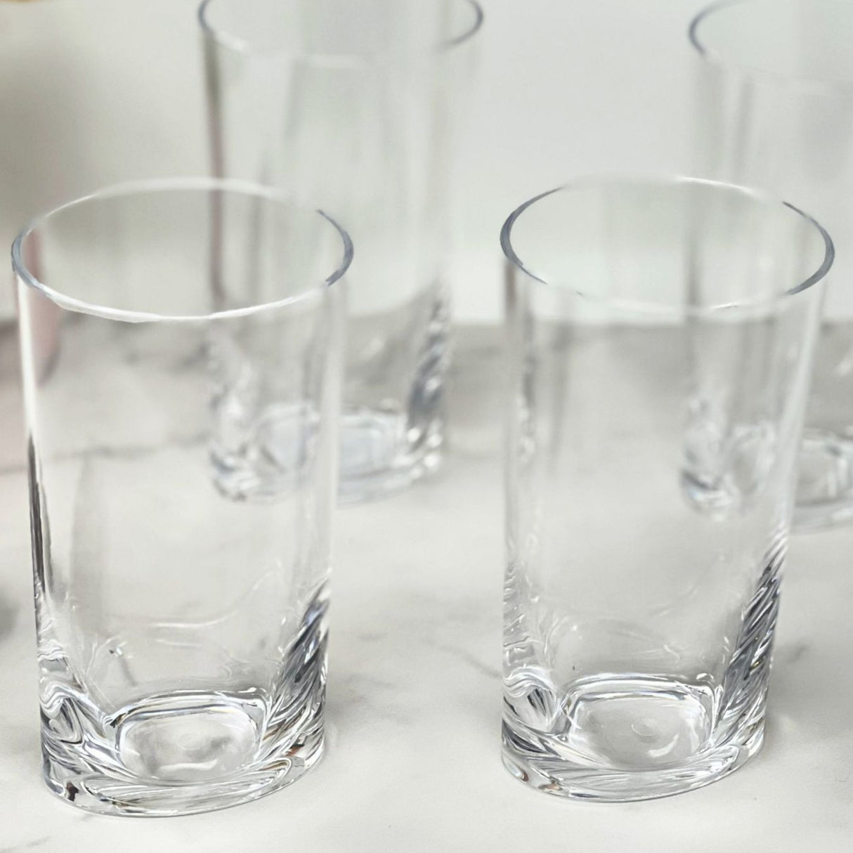 Halo - Leading Ware Oval Tritan Glasses (Set of 4) Hi Ball 15Oz Plastic Bpa Free - Clear