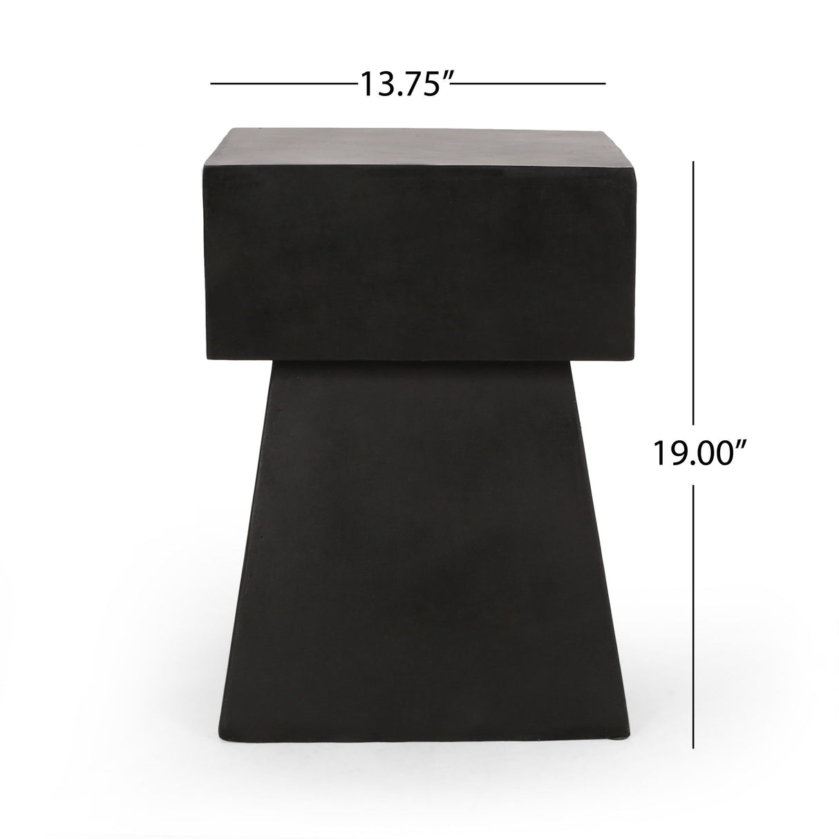 Outdoor Side Table, Patio End Table - Black