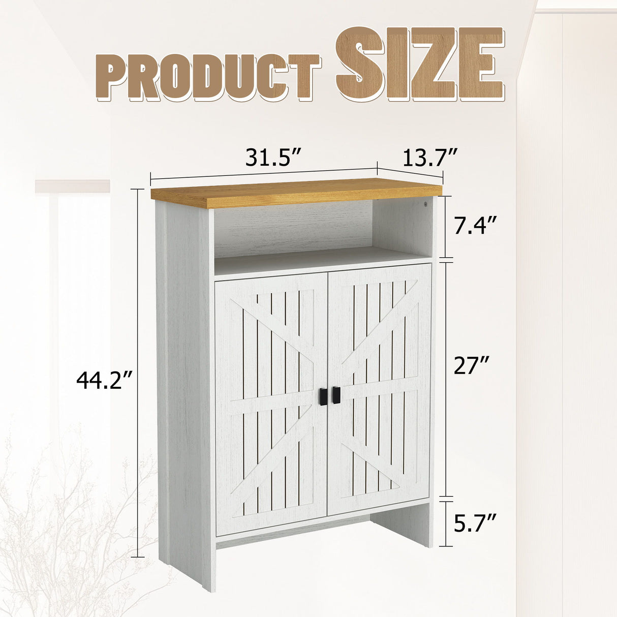 Modern Minimalist Shoe Cabinet With Sliding Door Design - White