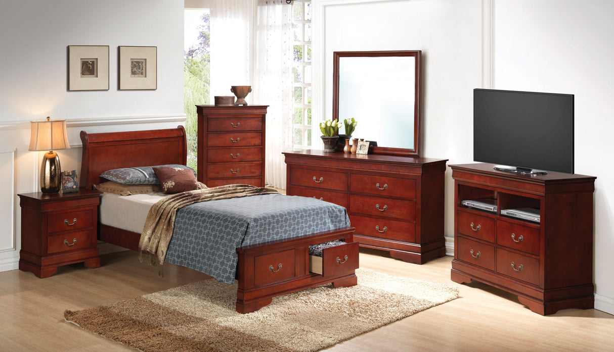 Upholstered Panel Sleigh Bed Design