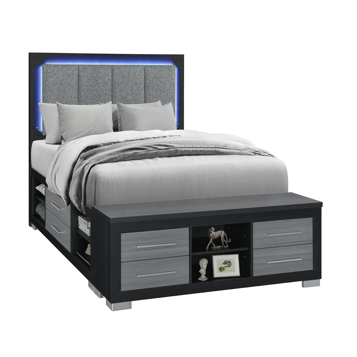 Emilia - Bed With Storage And LED Lighting