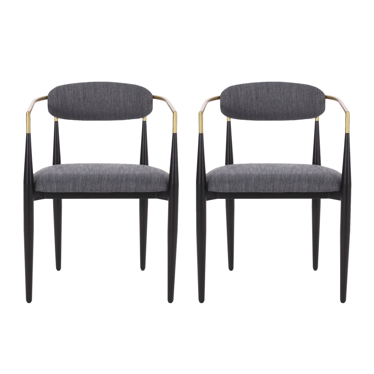 Modern Upholstered Dining Chair With Iron Frame