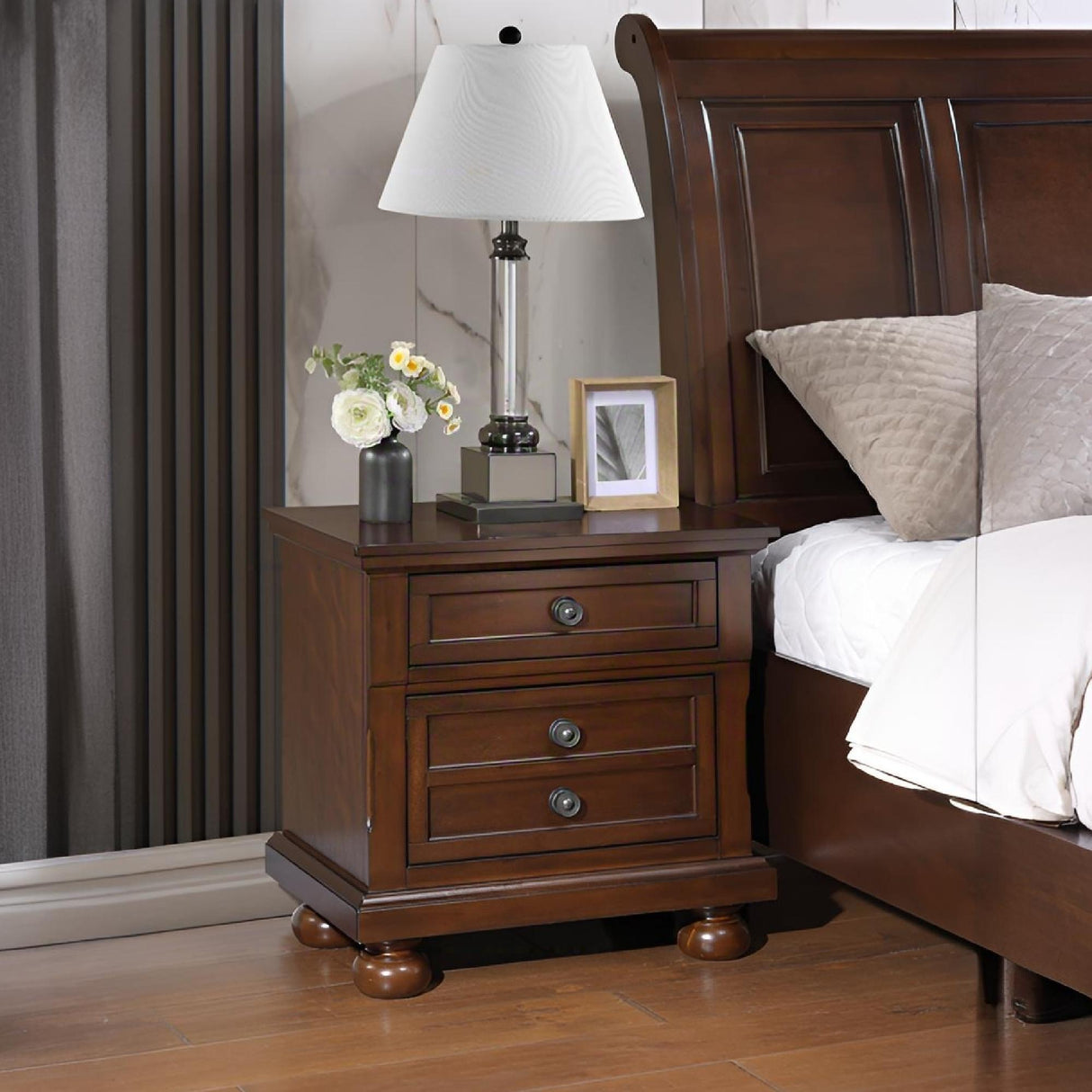 Meade - Nightstand - Dark Cherry
