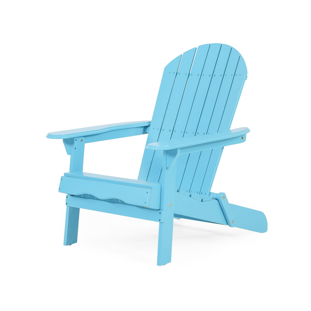 Malibu Transitional Adirondack Chair With Foldable Design - Blue