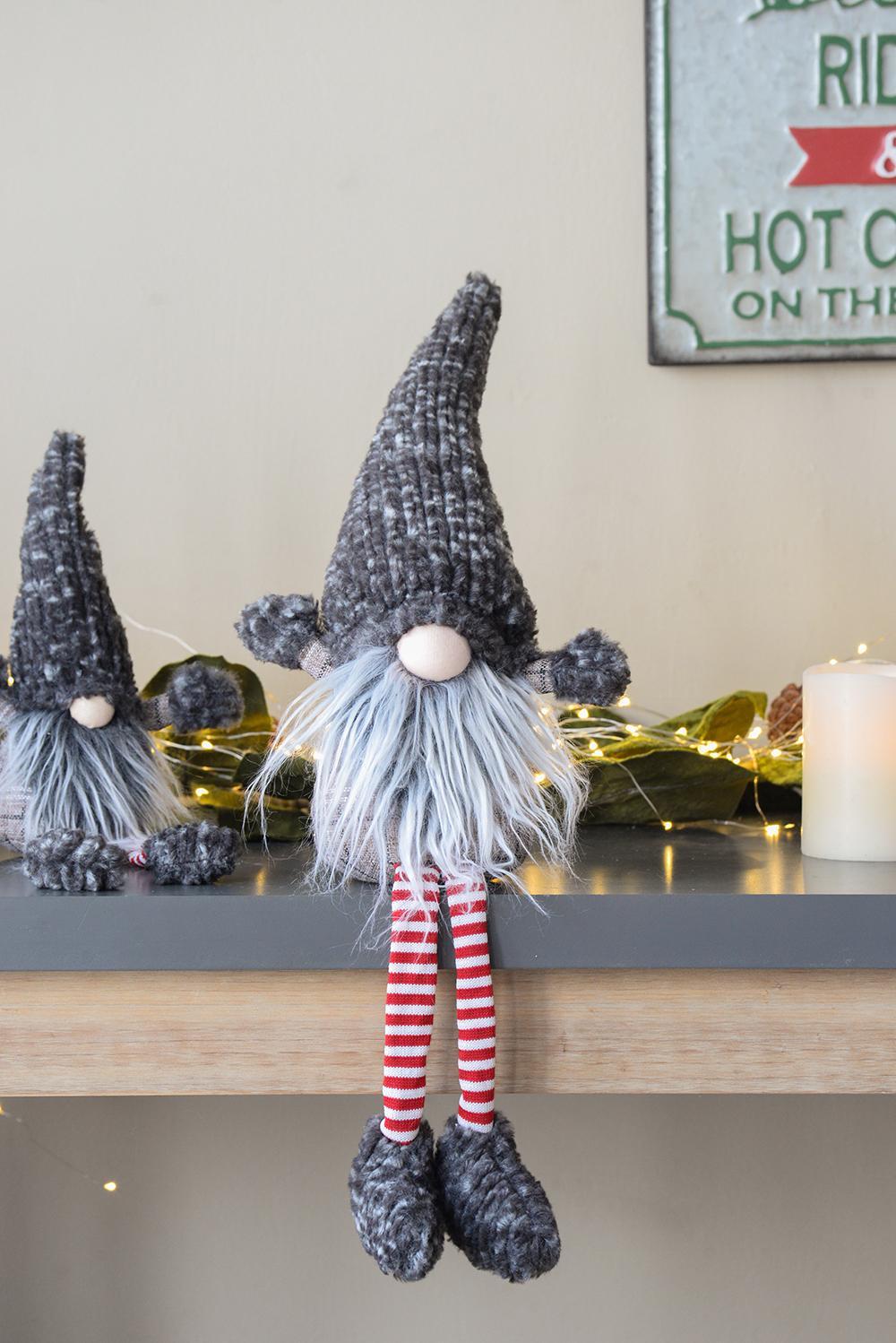 Christmas Gnomes Decorations, Christmas Table Home Ornaments For Holiday Party Gifts (Set of 4) - Gray