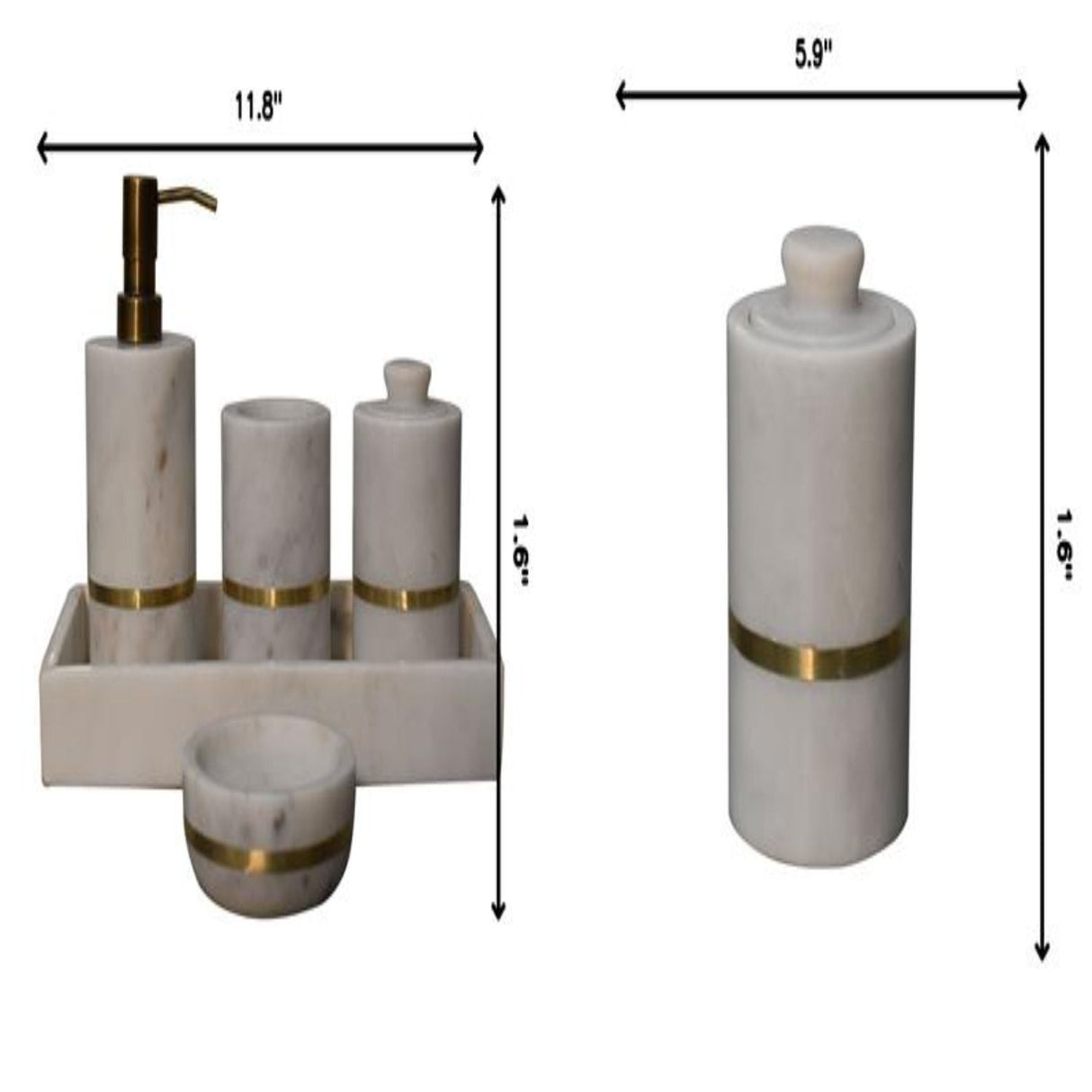 Inlay - Bathroom (Set of 5) - White