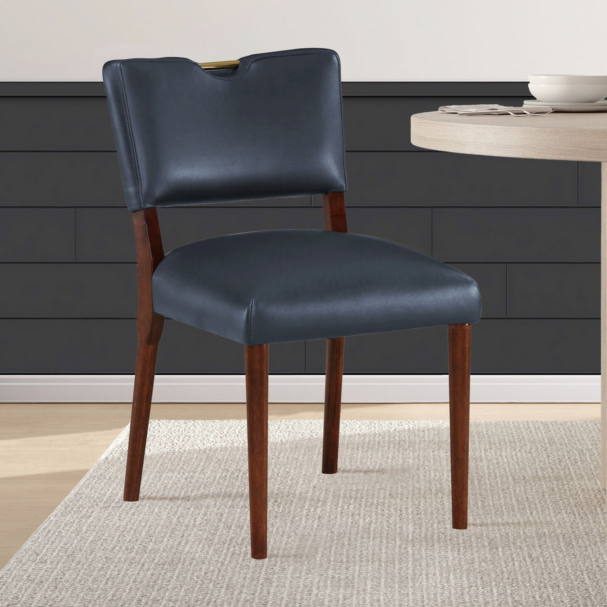 Bryson Retro Modern Dining Chair (Set of 2) - Dark Navy