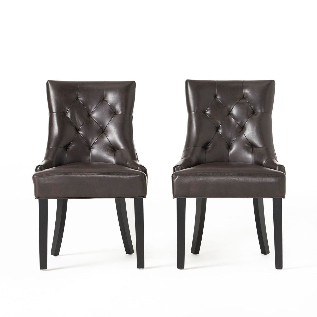 Contemporary Cheney Dining Chair Set With Tufted Design