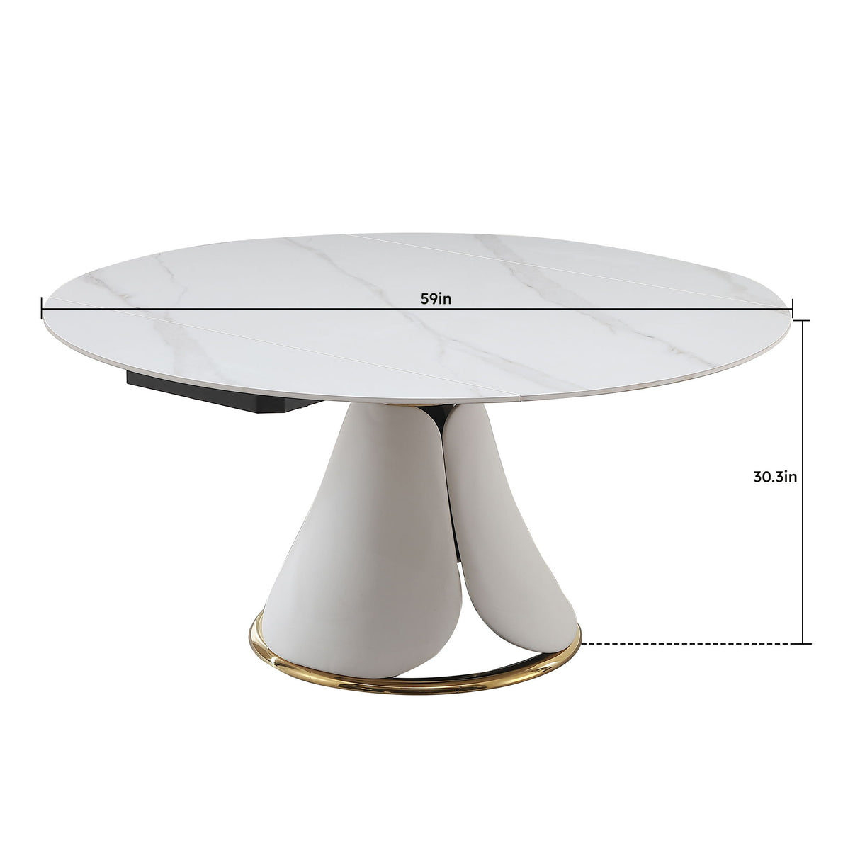 Fashion Modern Sintered Stone Dining Table With Retractable Function And Chairs