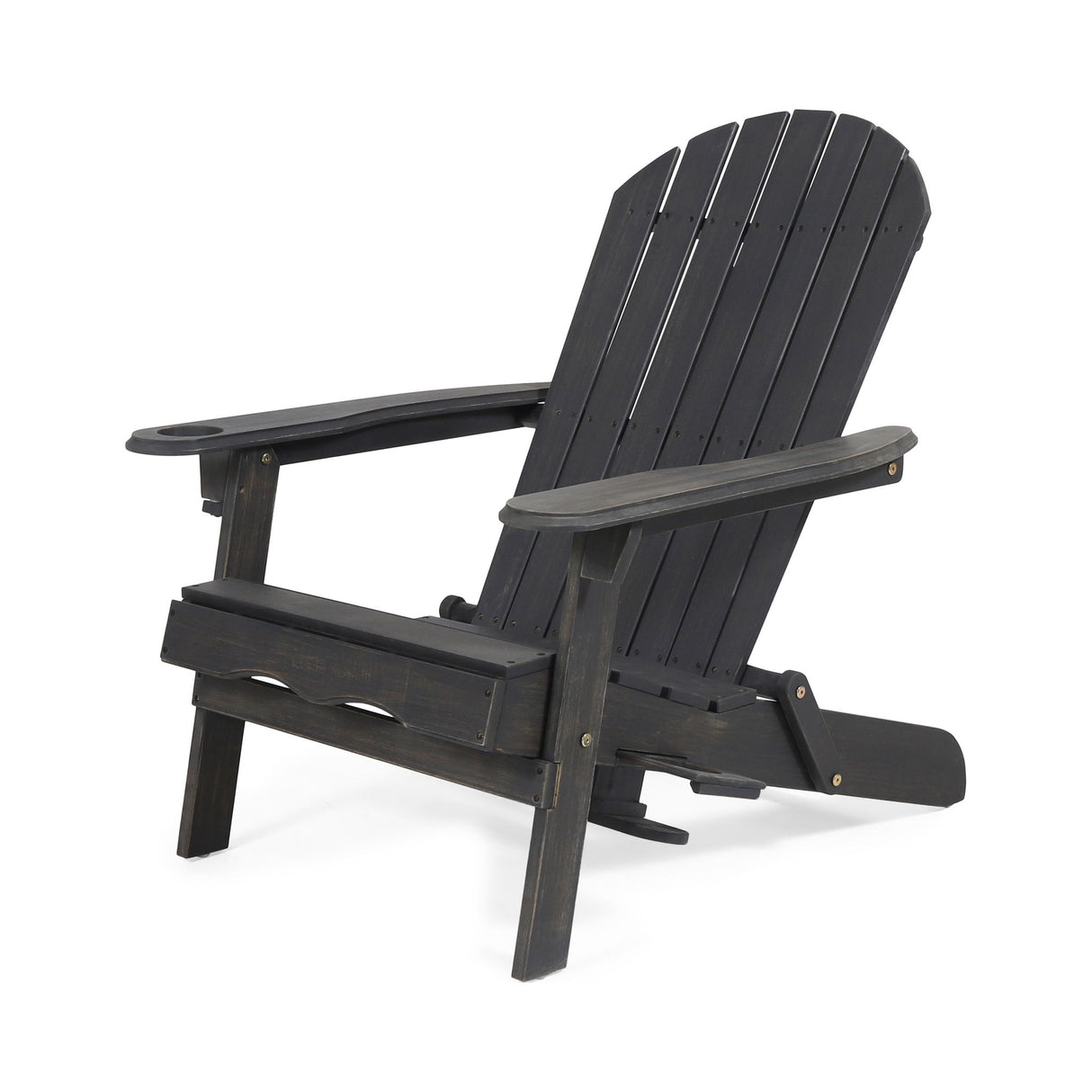 Zenithia - Outdoor Foldable Adirondack Chair With 2 Cup Holders