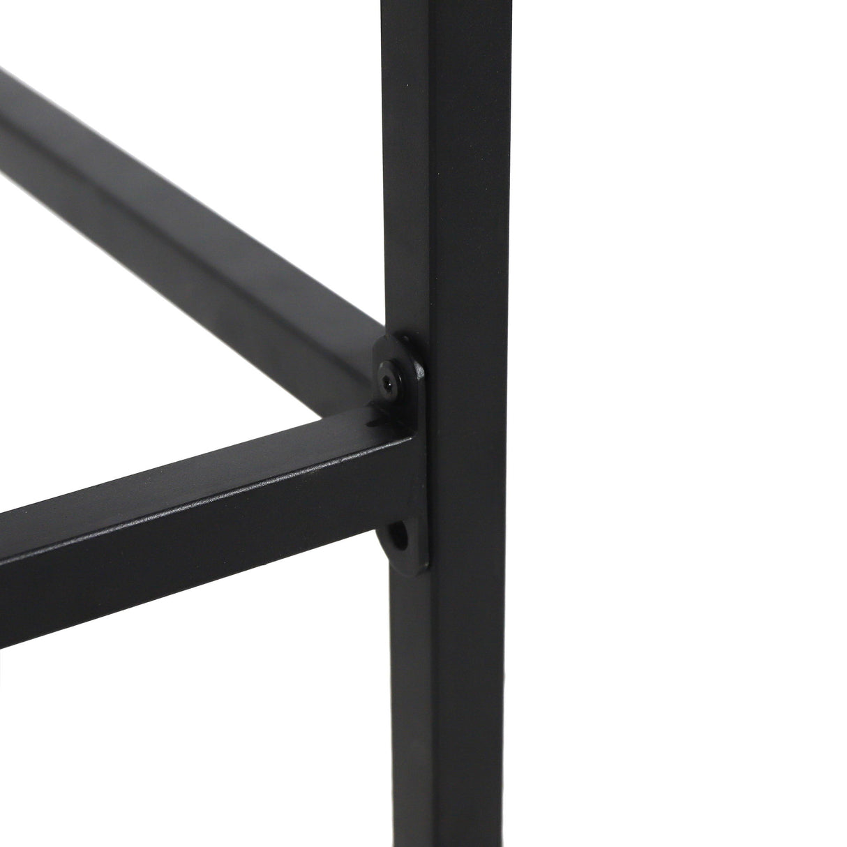 Outdoor Bar Stool With Slat Design And Metal Frame (Set of 2)