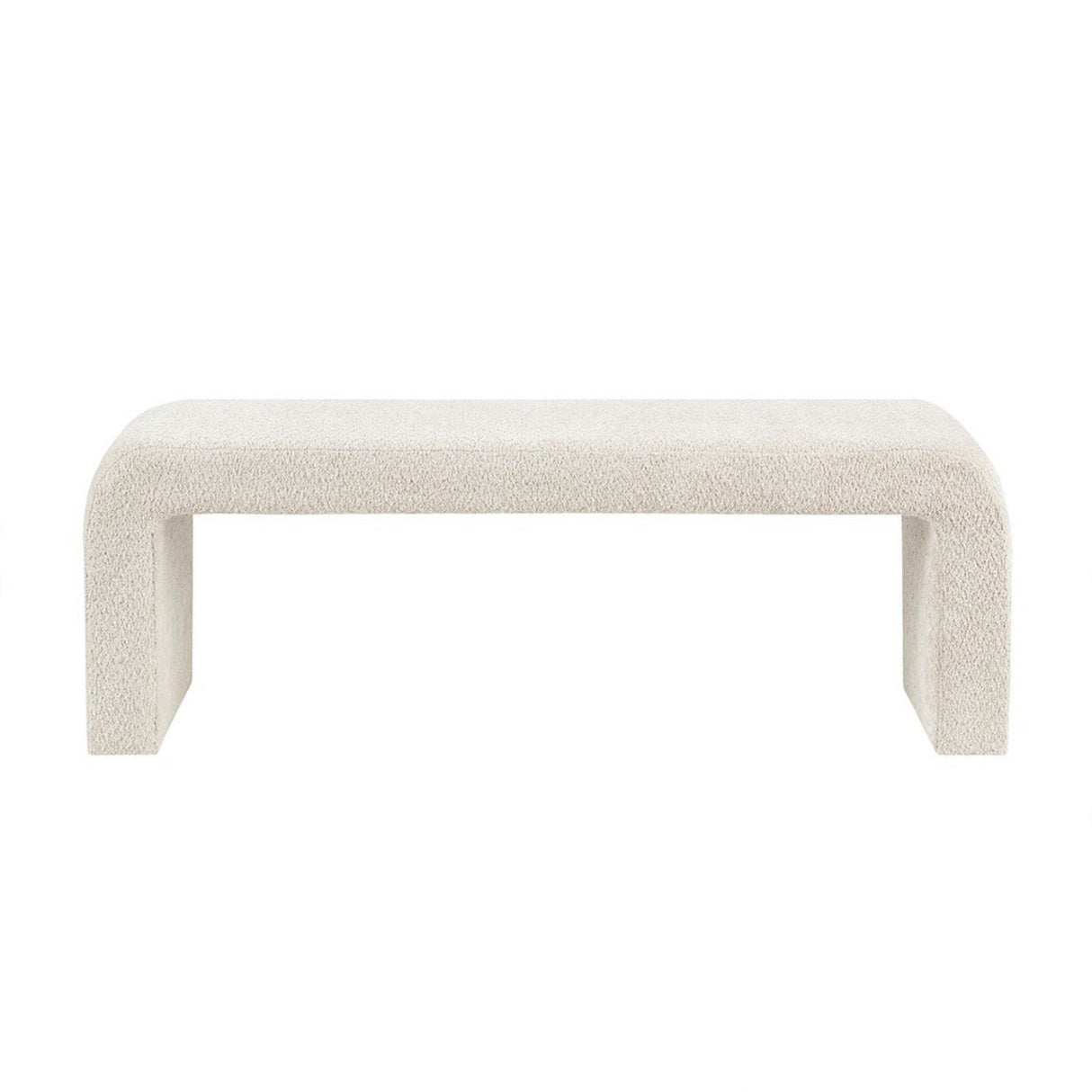 Modern Contemporary Waterfall Bench - Cream
