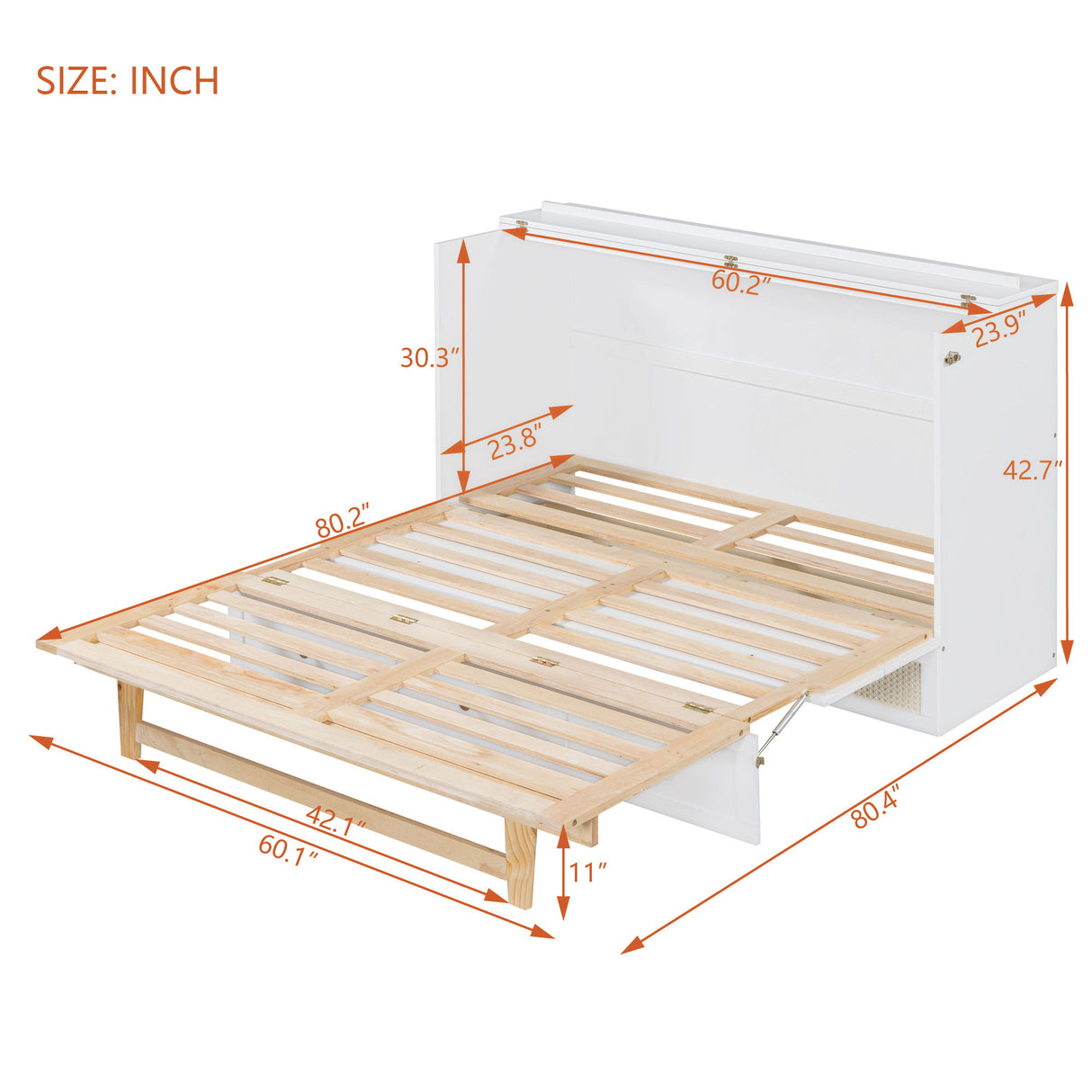 Murphy Bed With Large Drawers, Space Saving Design