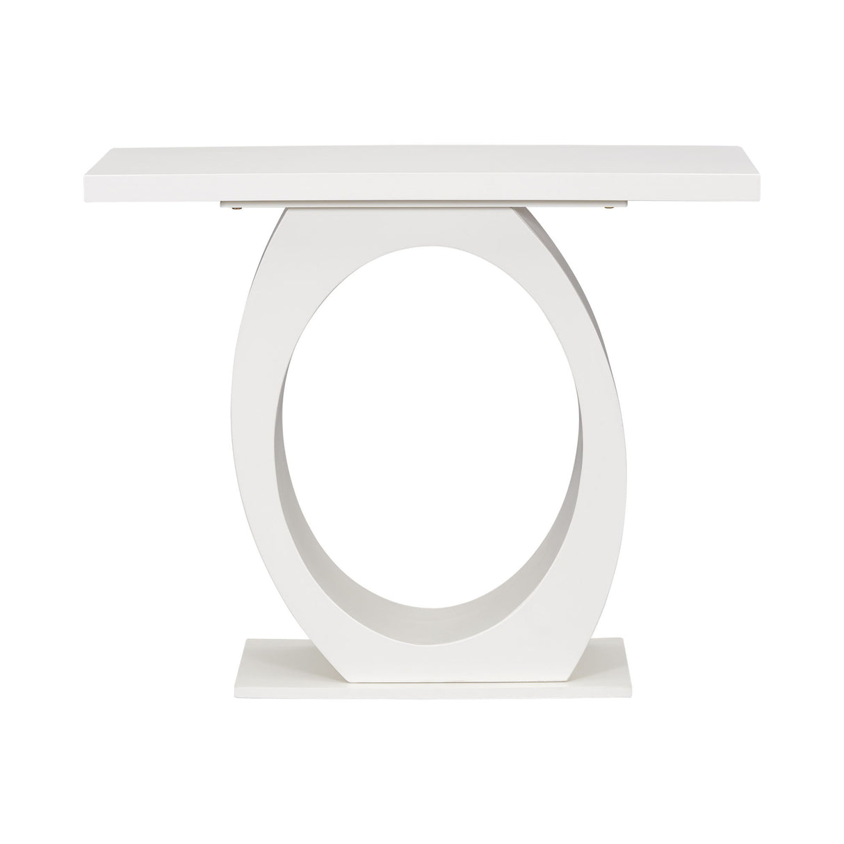 Console Table With Oval Base And Reinforced Bottom Plate