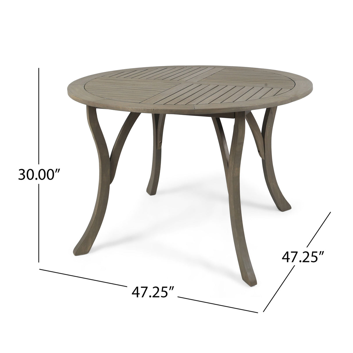 Hermosa - Outdoor Acacia Wood Table Circular Design