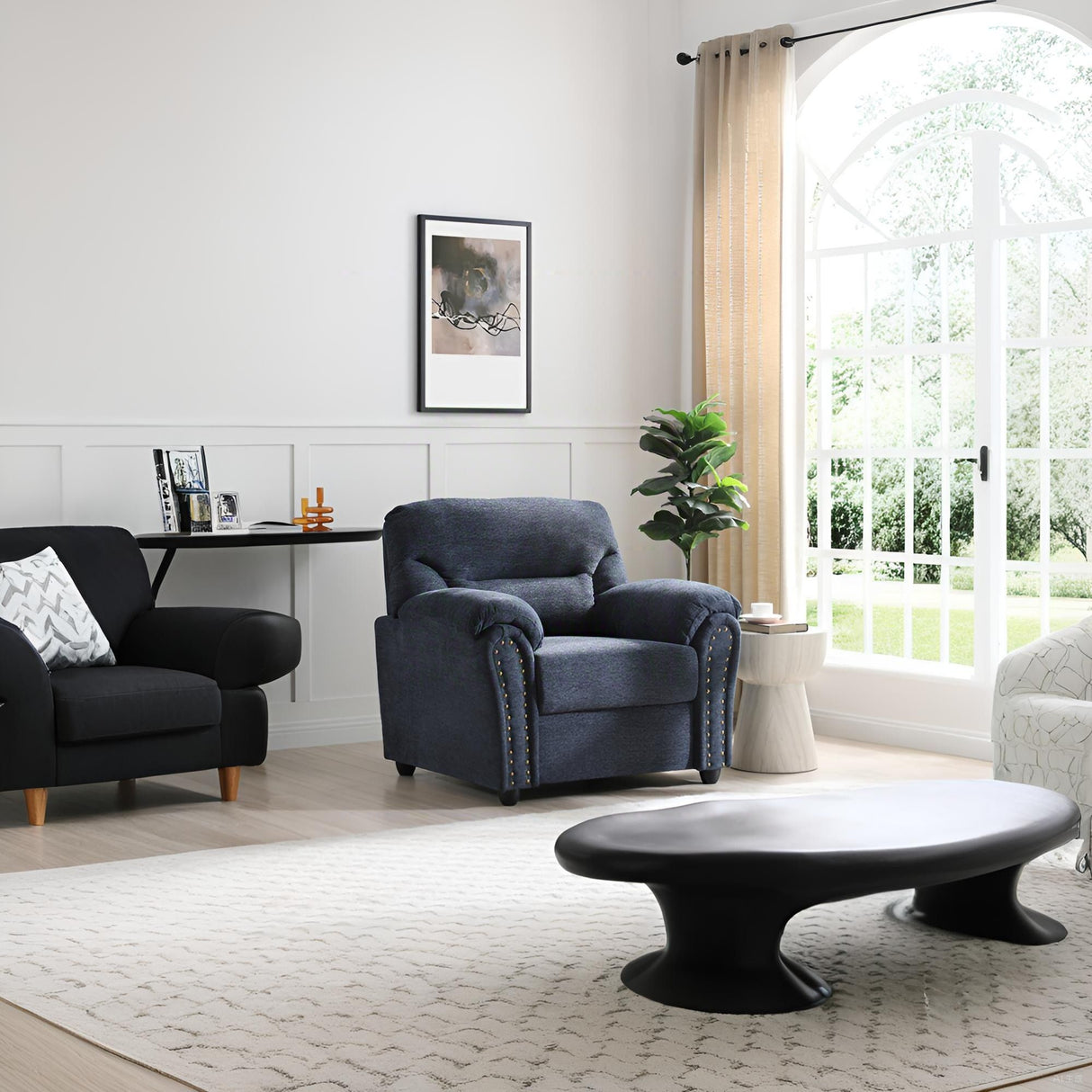 Hamilton - Chair With Hand Applied Nailhead Trim And Pillow Top Arm Cushions