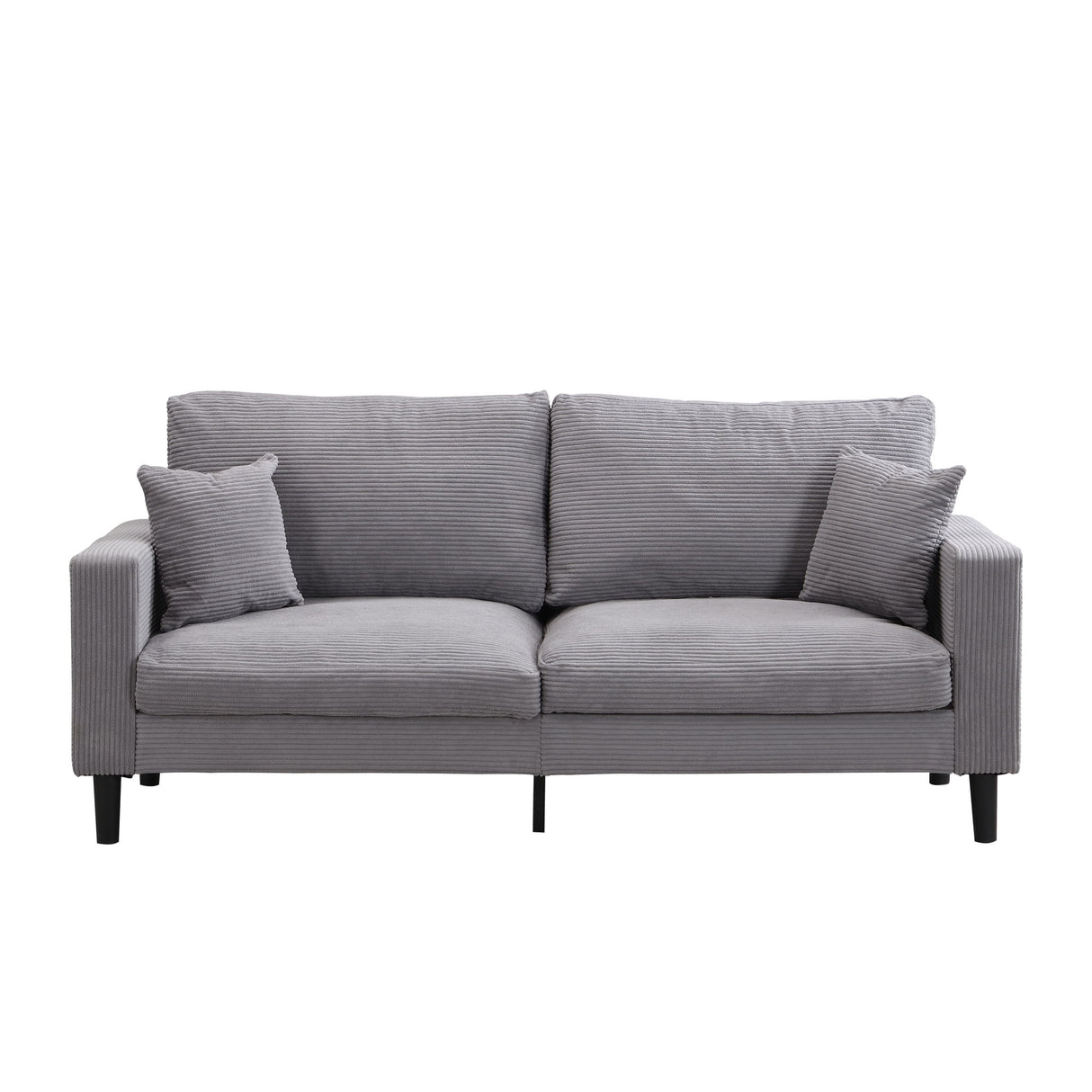 Modern Upholstered 2 Piece Sofa Set With 3 Seater And 2 Seater