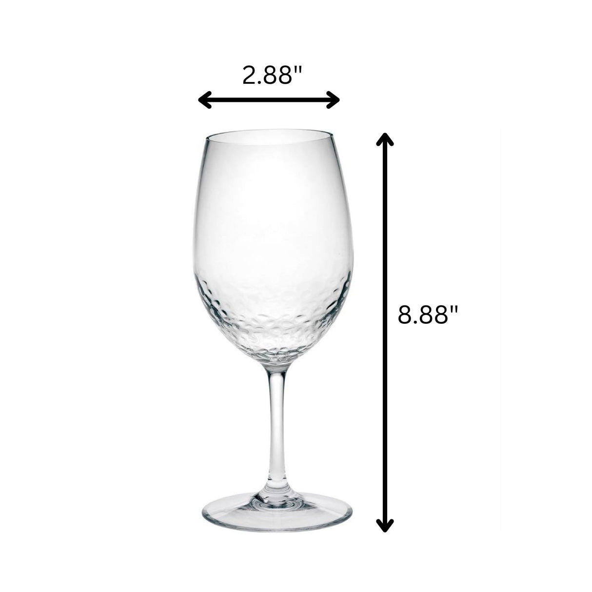 Tritan Hammer - Leadingware Plastic Wine Glasses (Set of 4), Unbreakable, Bpa Free, 20Oz - Clear
