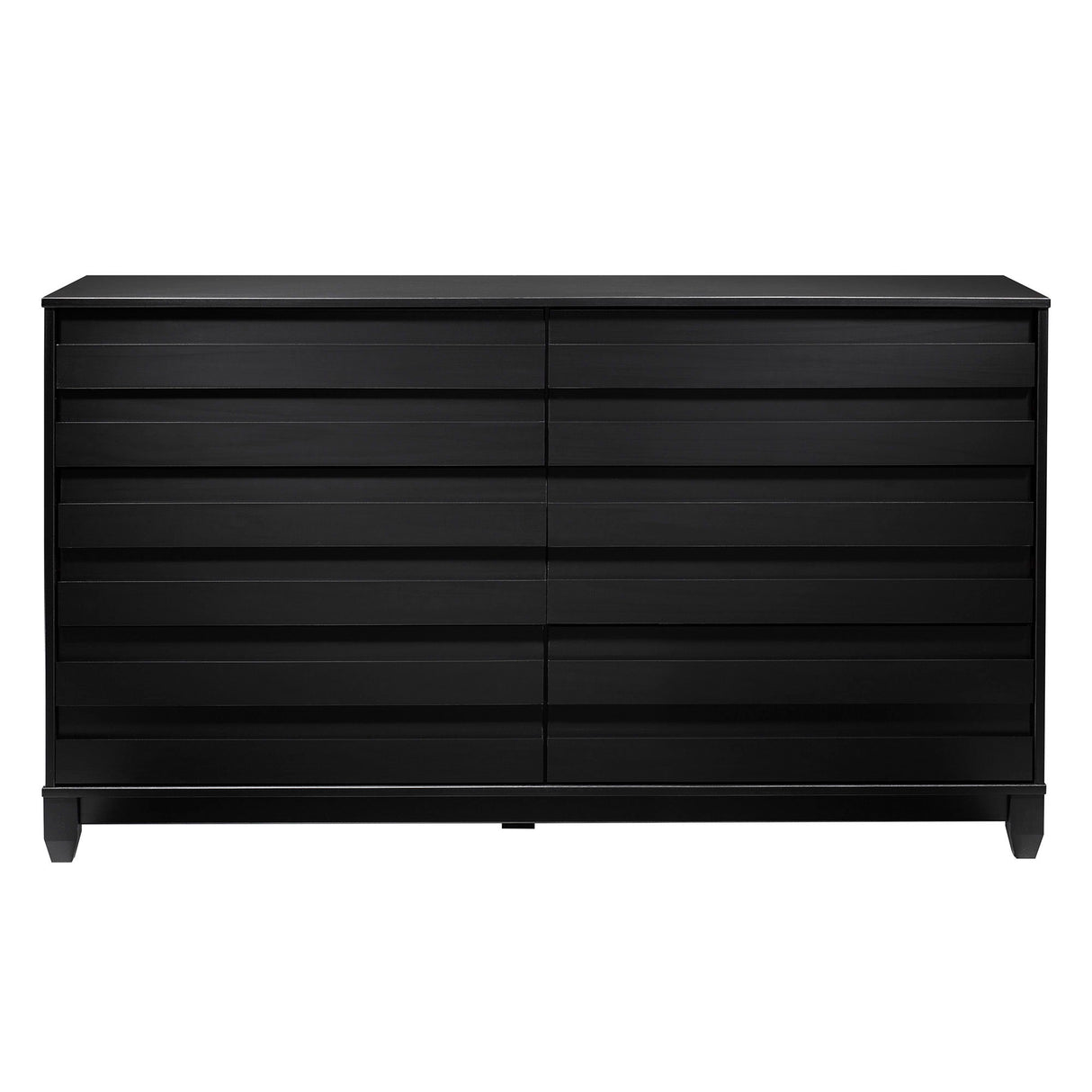 Modern 6 Drawer Solid Wood Dresser With Channel Pulls