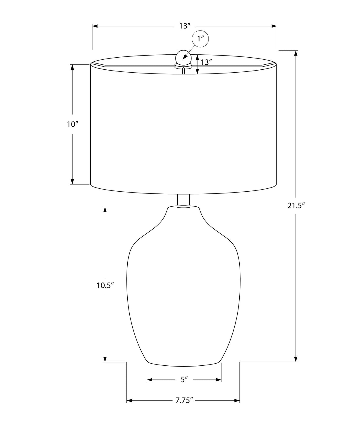 Lighting, Table Lamp, Ceramic, Transitional - Black / Cream