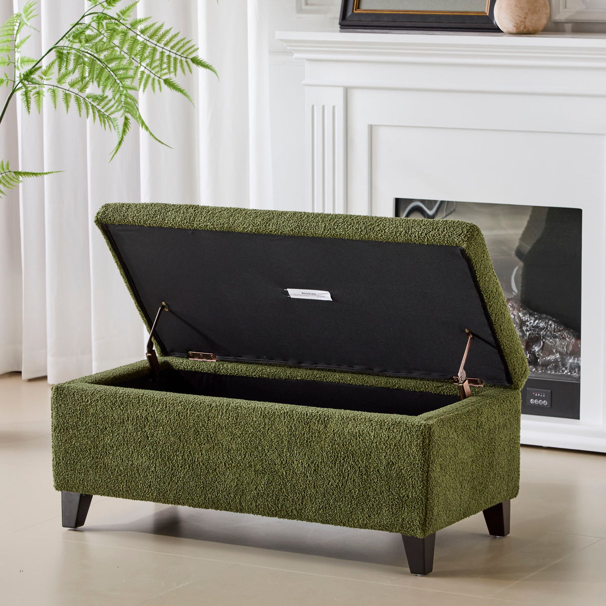 Storage Ottoman With Flip Top Lid