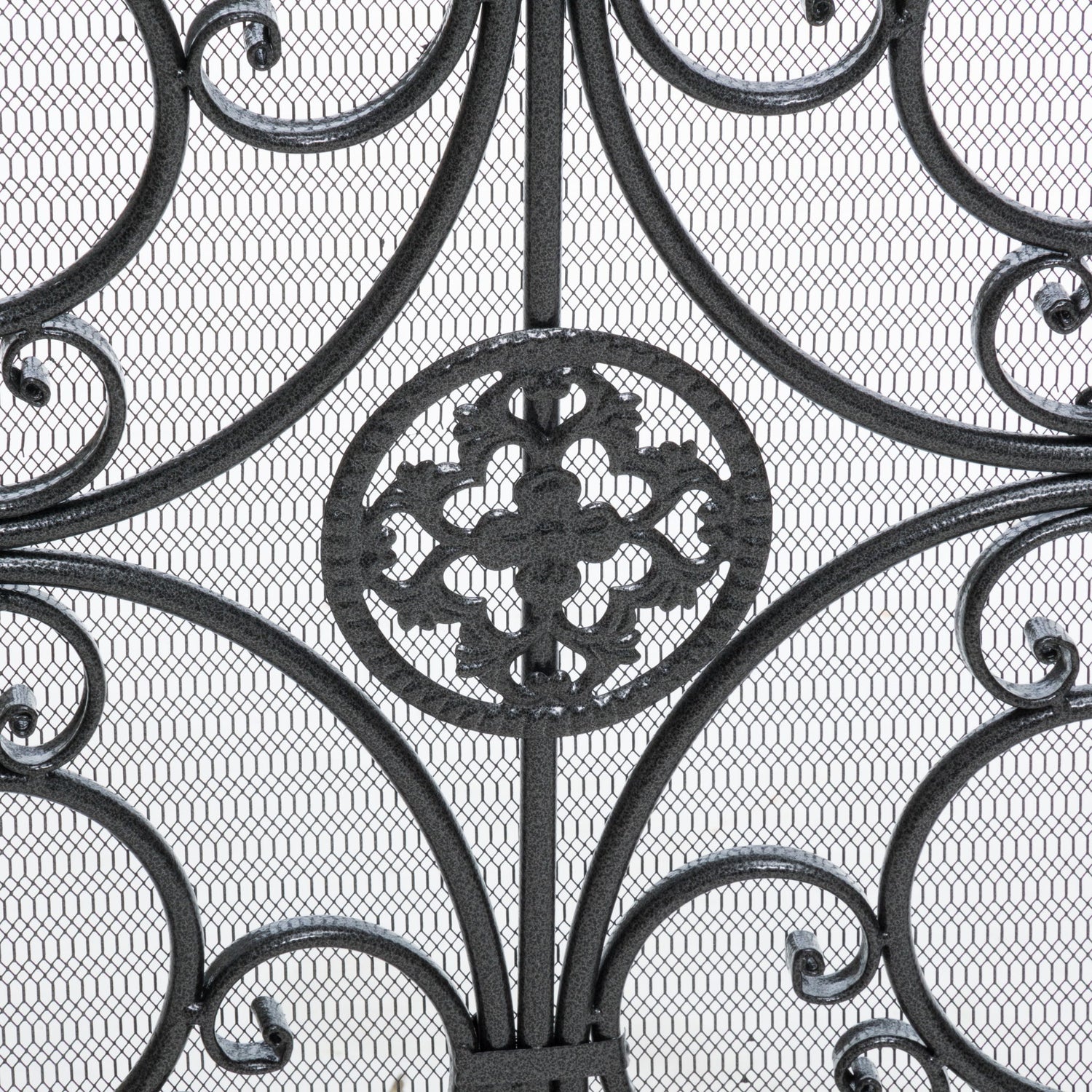 Darcie - Wrought Fireplace Screen, Ornate Design