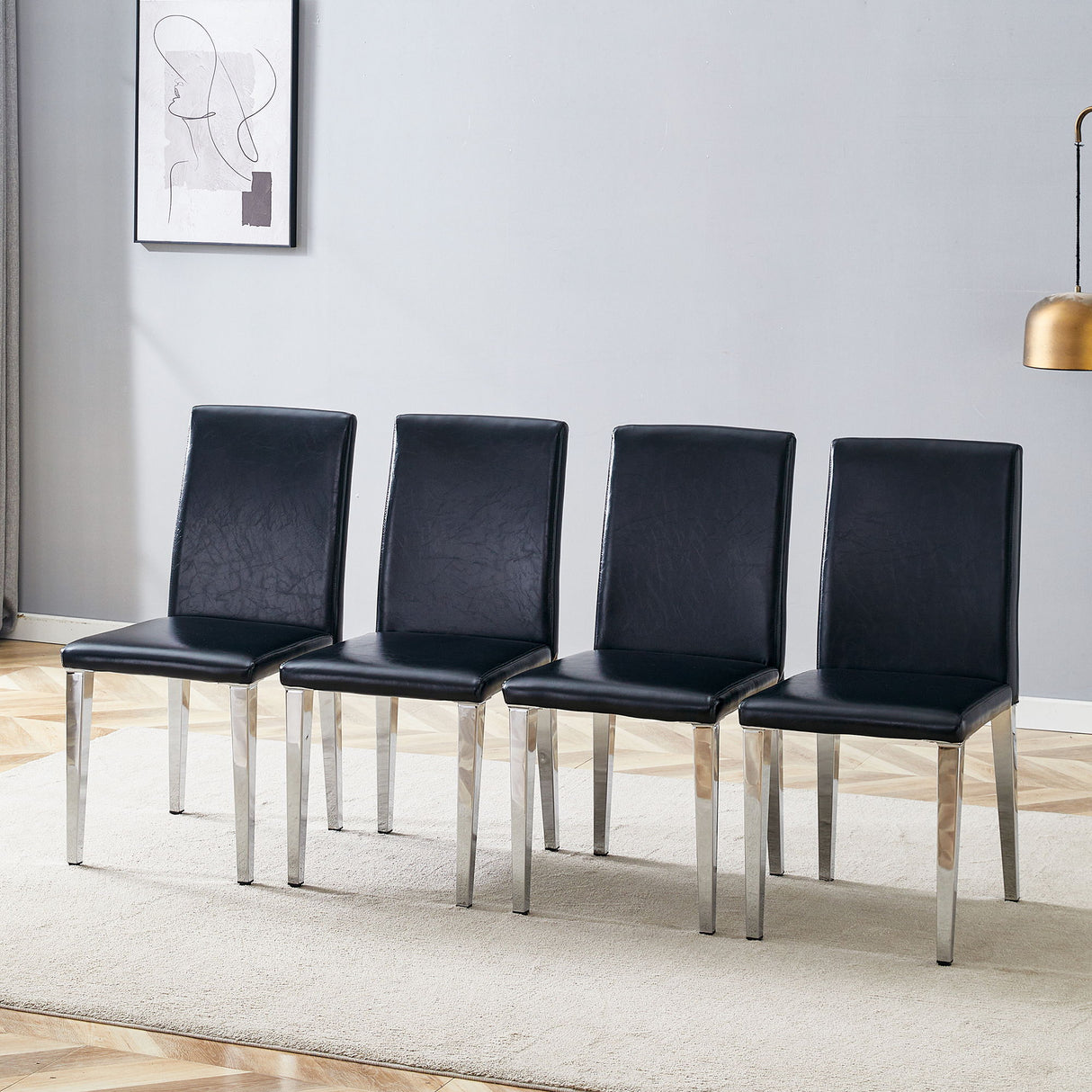 Simple And Versatile Dining Chairs With Metal Legs