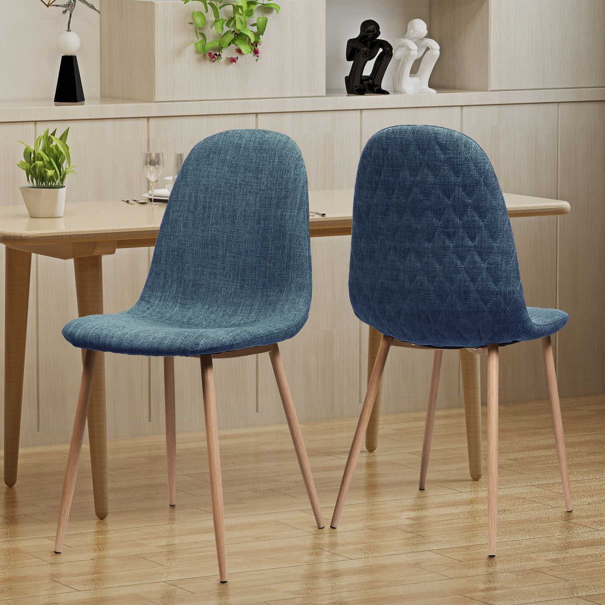Elegant Dining Chair Set With Fabric