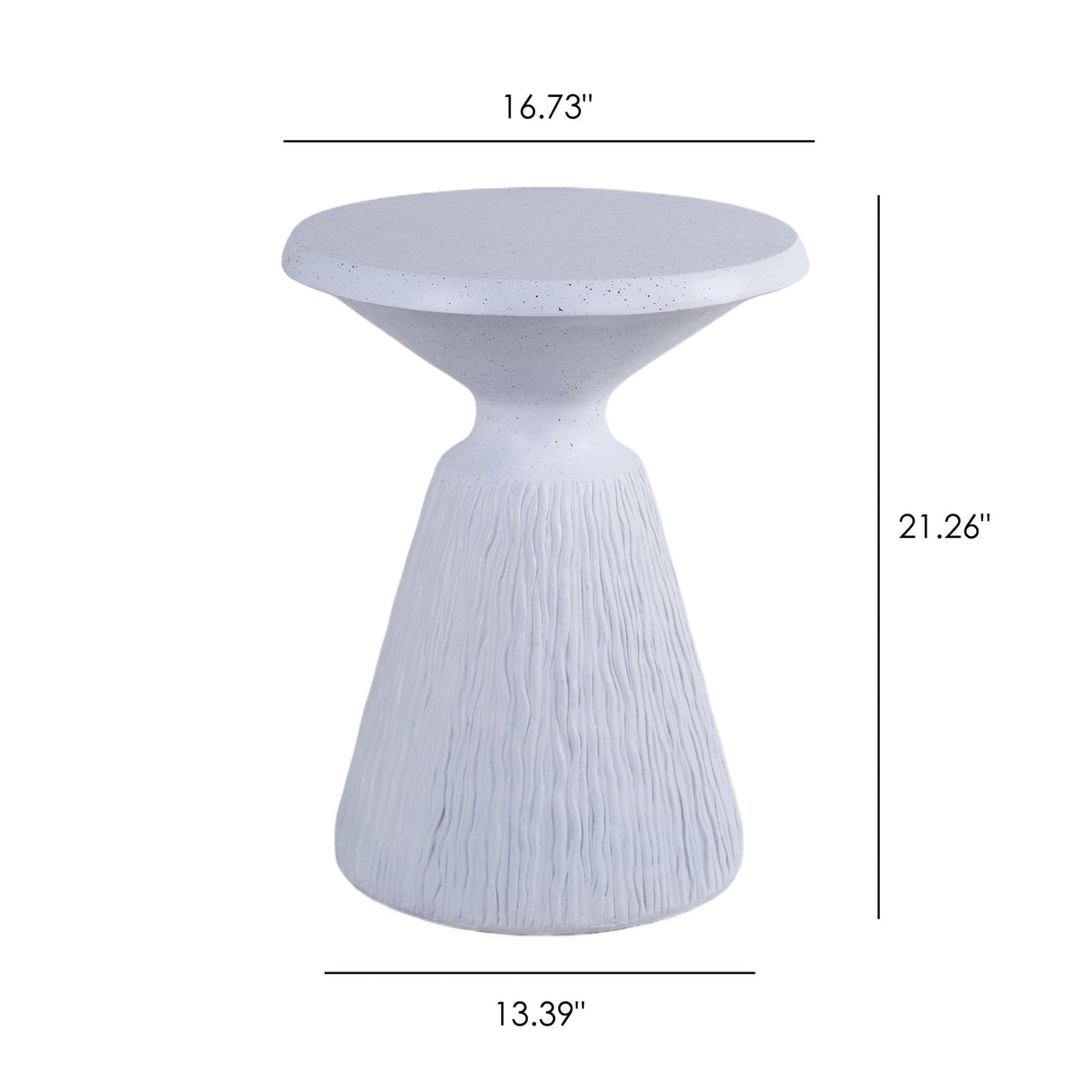 Outdoor End Table, Round Garden Stool - Aqua Grey