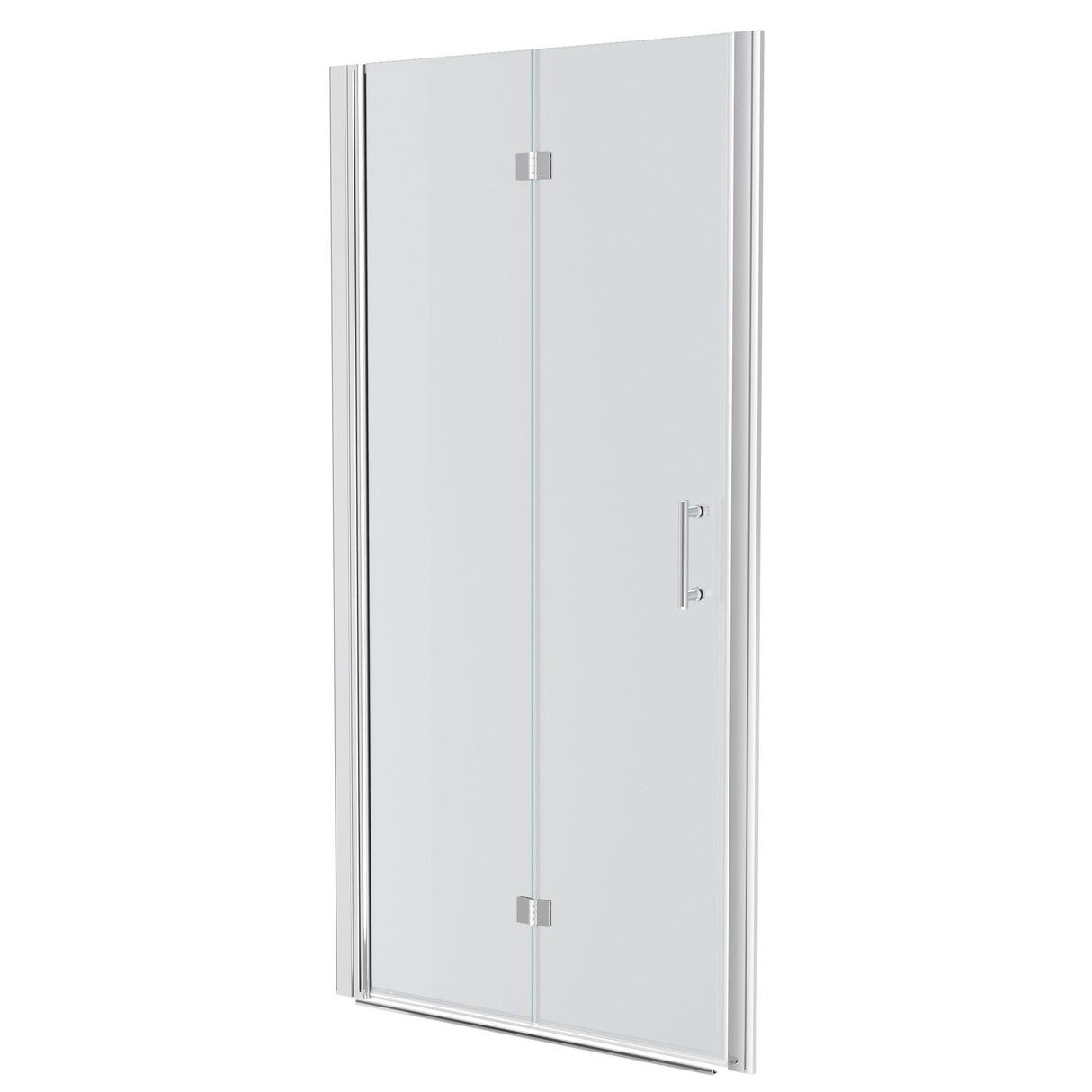 Fold Frameless Shower Door With Tempered Glass